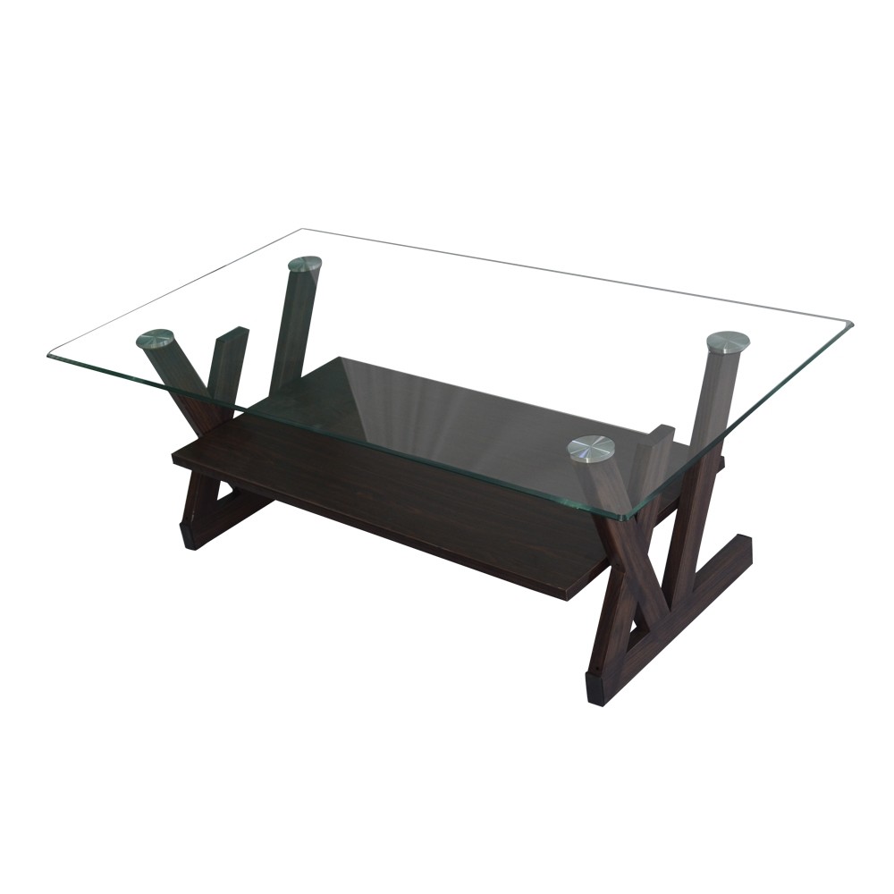Abbey glass top coffee table