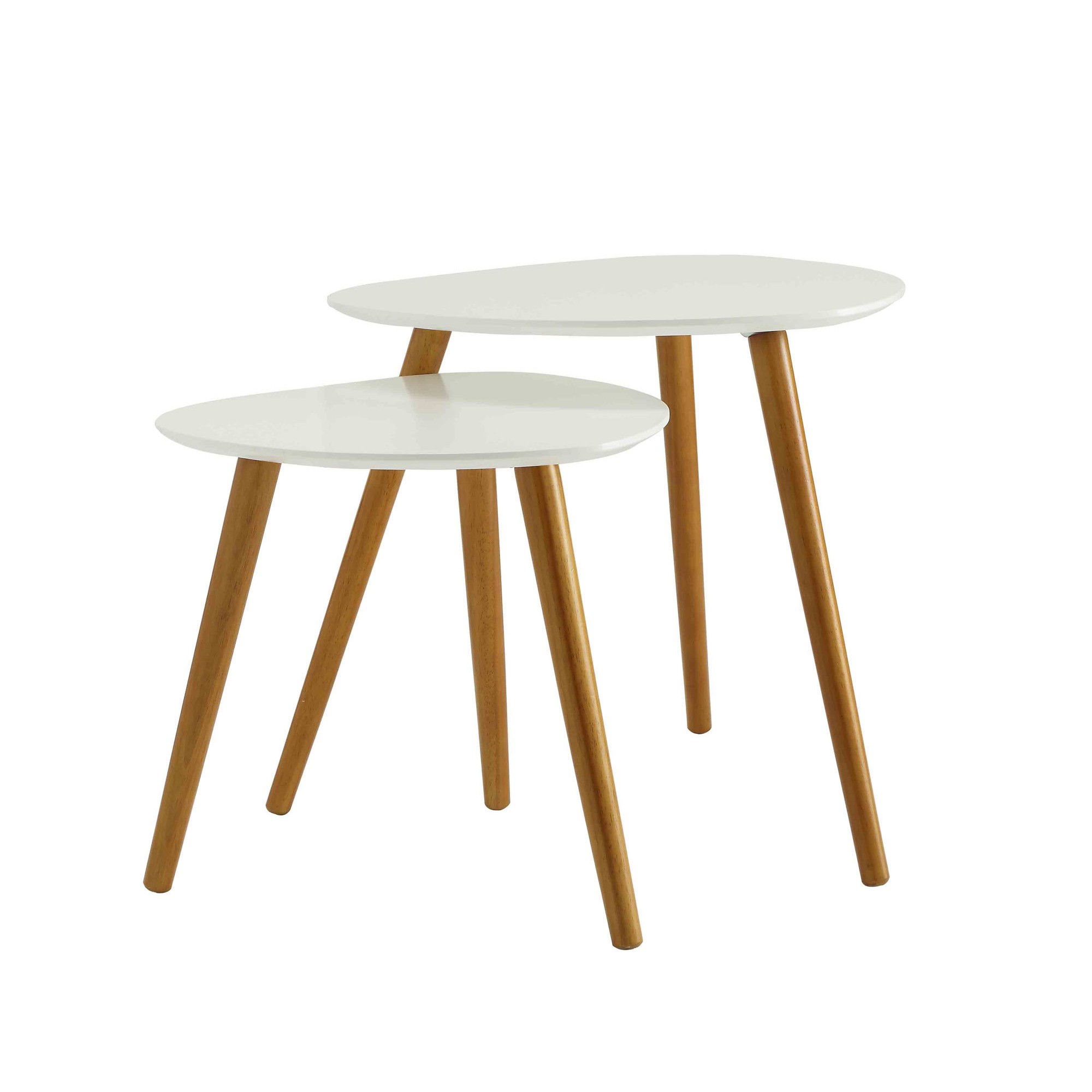 Haute Couture 2 Piece Nesting Tables White