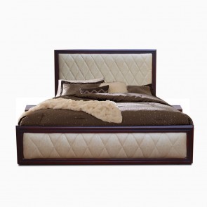 Celia Upholstered Bed with two bedside tables