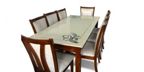 Marina 8 Seater Dining Table with Marble Top